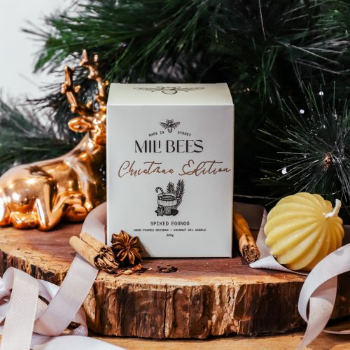 WOODWICK SPIKED EGGNOG BEES WAX CANDLE