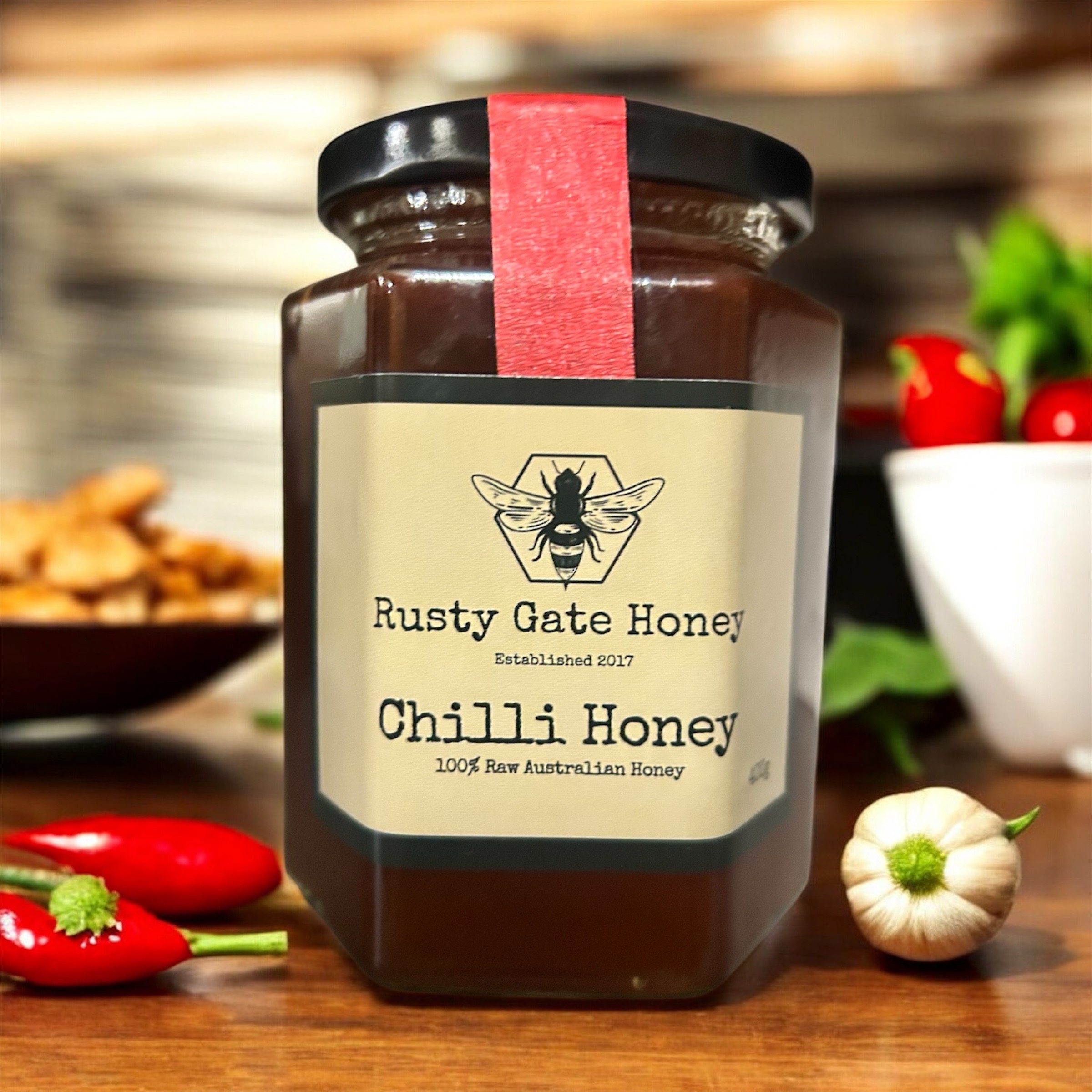 RUSTY GATE CHILLI HONEY 500G