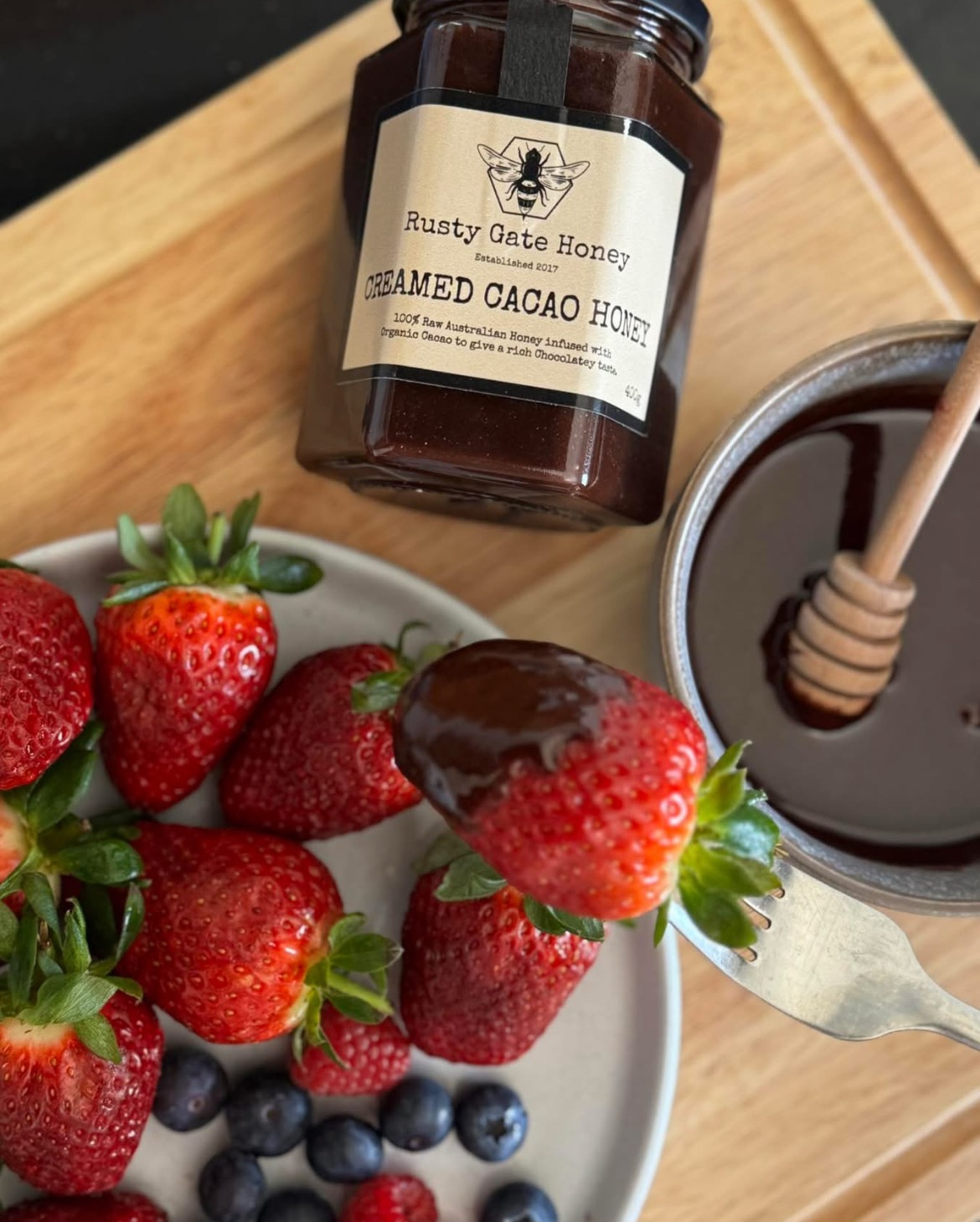 RUSTY GATE RAW CREAMED COCAO HONEY 400G